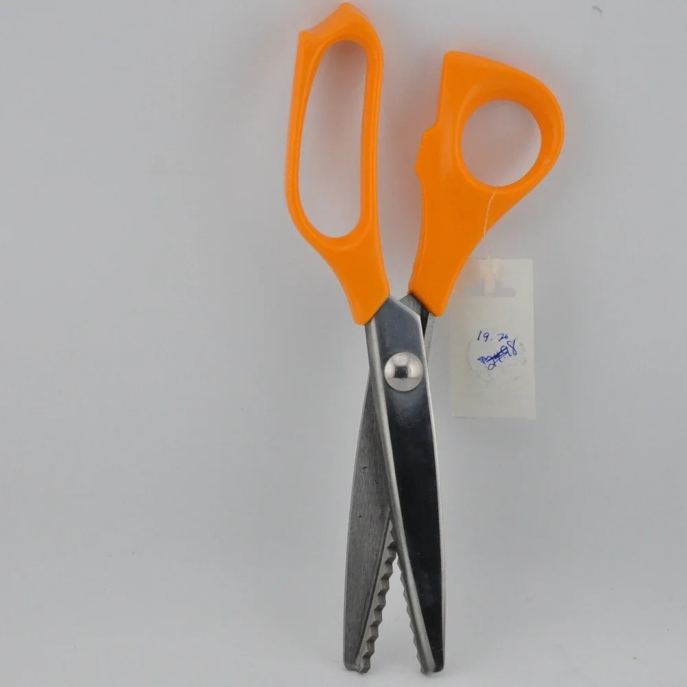 H.A. Kidd Pinking Shears 8in Orange New Stainless Steel Zig Zag Scissors 3310000